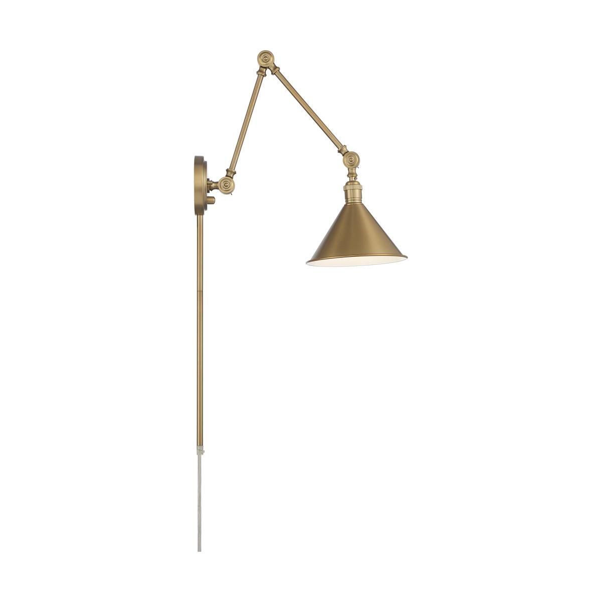 Image 5 Delancey Swing Arm Lamp; Burnished Brass with Switch more views