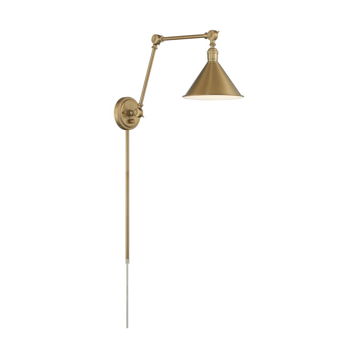Image 6 Delancey Swing Arm Lamp; Burnished Brass with Switch more views