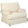 Delancy Snow Fabric Slipcover Accent Chair