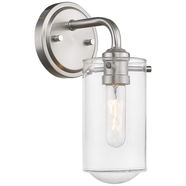 Image 1 Delaney 11 3/4 inch High Brushed Nickel Wall Sconce