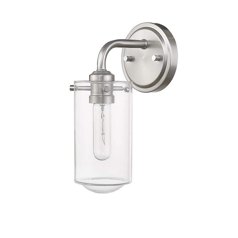 Image 2 Delaney 11 3/4" High Brushed Nickel Wall Sconce more views