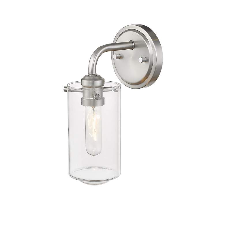 Image 5 Delaney 11 3/4" High Brushed Nickel Wall Sconce more views