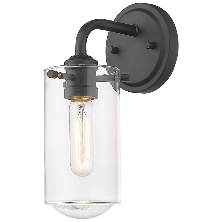 Image 2 Delaney 11 3/4 inch High Matte Black Wall Sconce