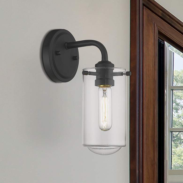 Image 2 Delaney 11 3/4" High Matte Black Wall Sconce