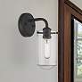 2_Delaney 11 3/4" High Matte Black Wall Sconce