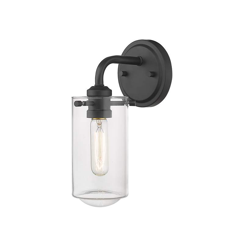 Image 3 Delaney 11 3/4 inch High Matte Black Wall Sconce more views