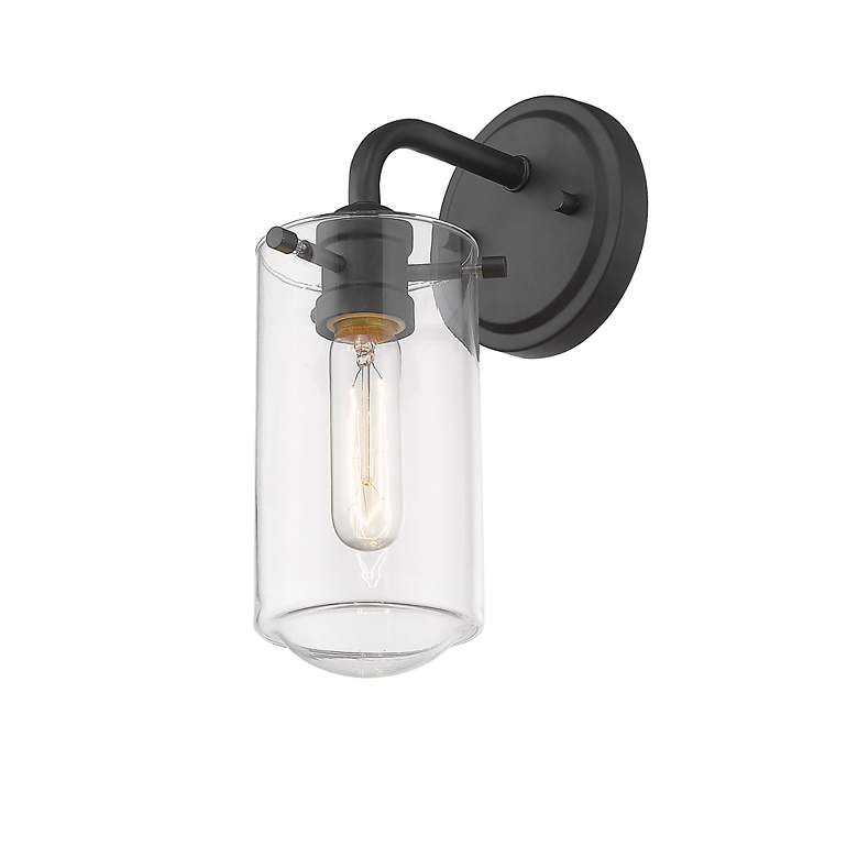 Image 4 Delaney 11 3/4" High Matte Black Wall Sconce more views