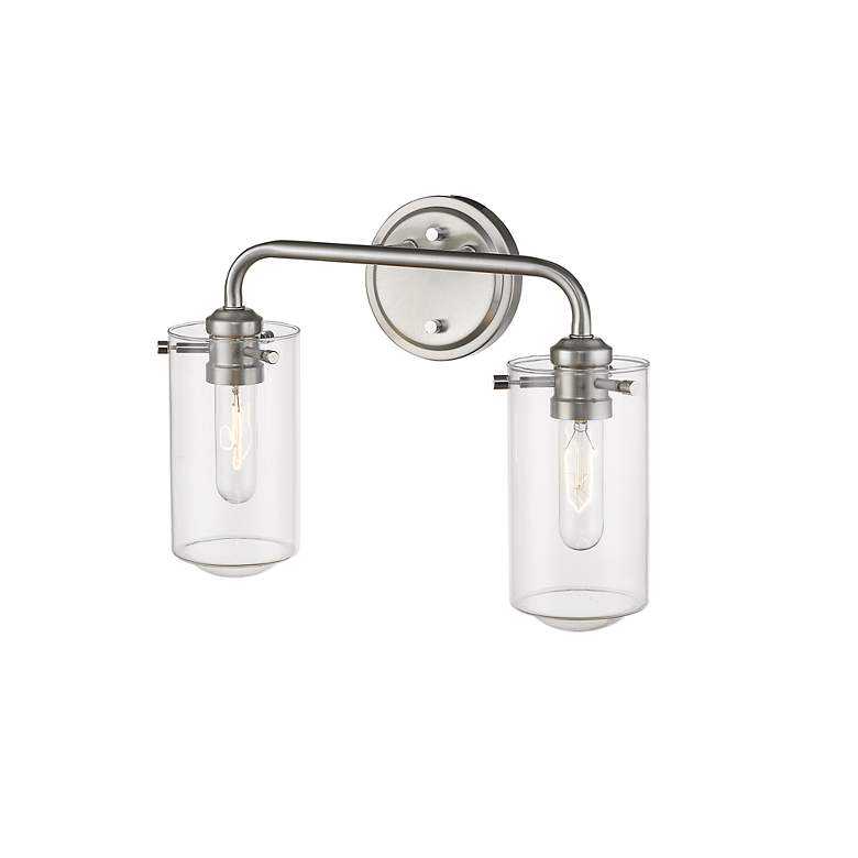 Image 4 Delaney 15" Wide High Brushed Nickel 2-Light Bath Light more views