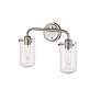 4_Delaney 15" Wide High Brushed Nickel 2-Light Bath Light more views