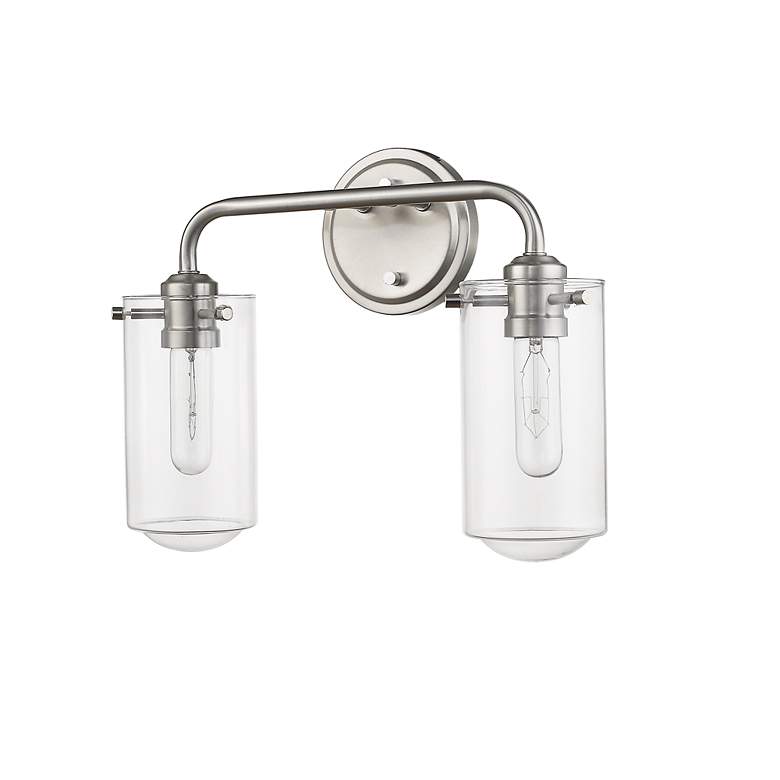 Image 5 Delaney 15" Wide High Brushed Nickel 2-Light Bath Light more views