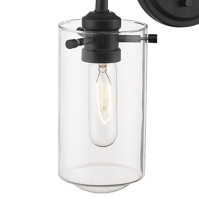 Image 3 Delaney 15" Wide High Matte Black 2-Light Bath Light more views