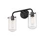 5_Delaney 15" Wide High Matte Black 2-Light Bath Light more views