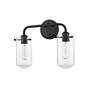 6_Delaney 15" Wide High Matte Black 2-Light Bath Light more views