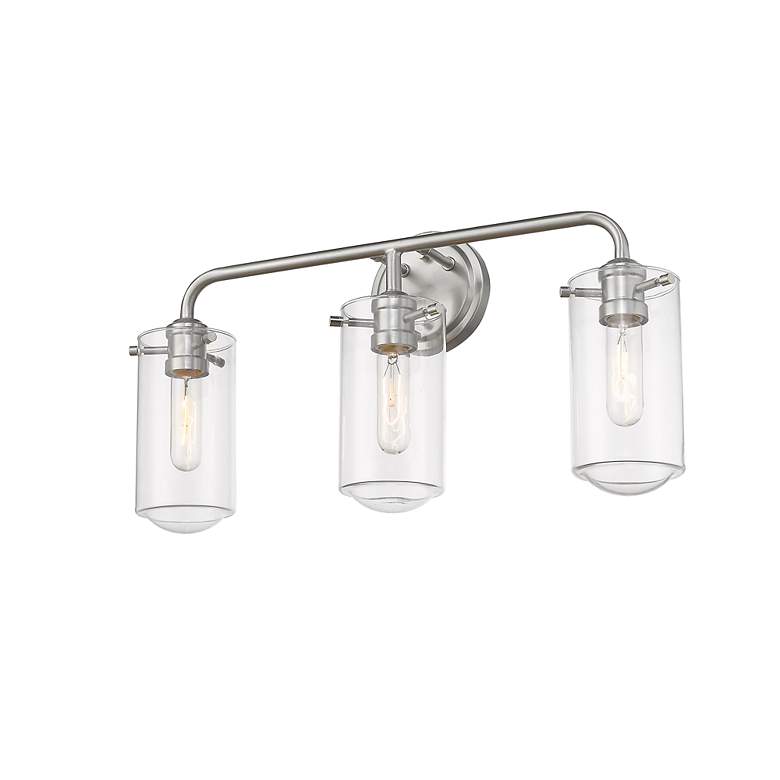 Image 5 Delaney 22" Wide High Brushed Nickel 3-Light Bath Light more views