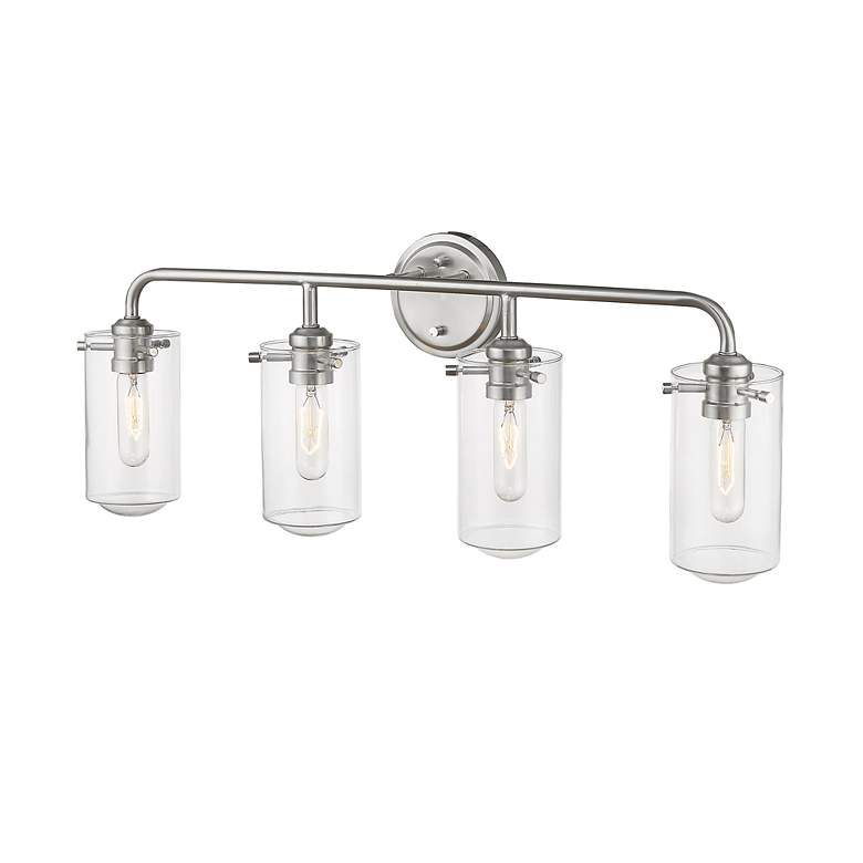 Image 5 Delaney 30" Wide High Brushed Nickel 4-Light Bath Light more views