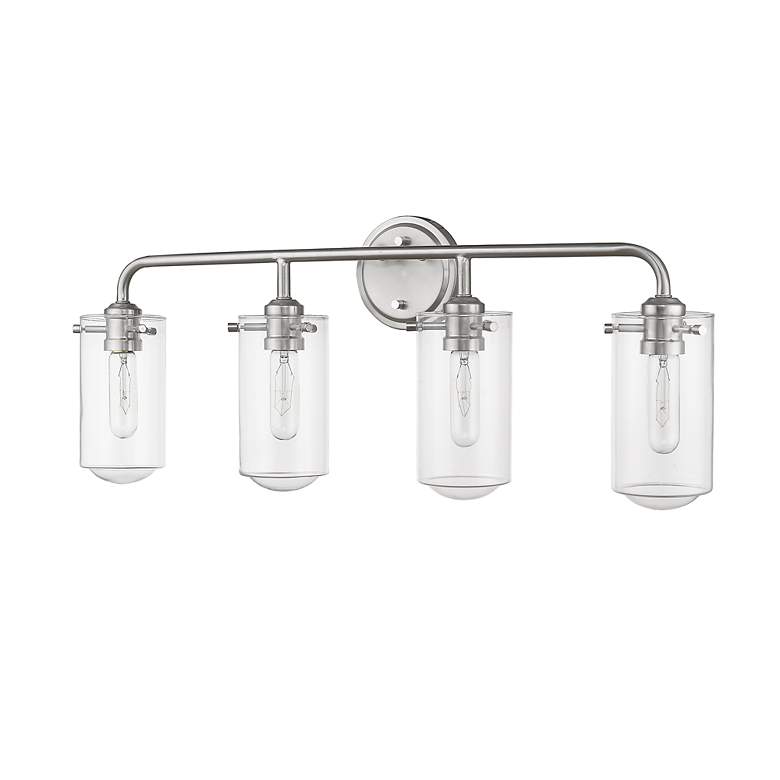 Image 6 Delaney 30" Wide High Brushed Nickel 4-Light Bath Light more views