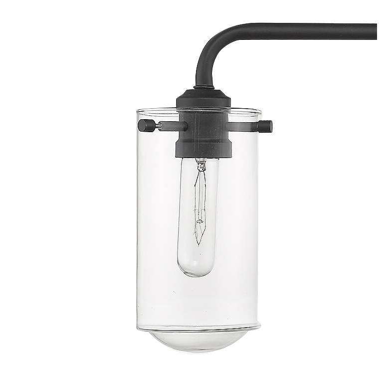 Image 3 Delaney 30" Wide High Matte Black 4-Light Bath Light more views