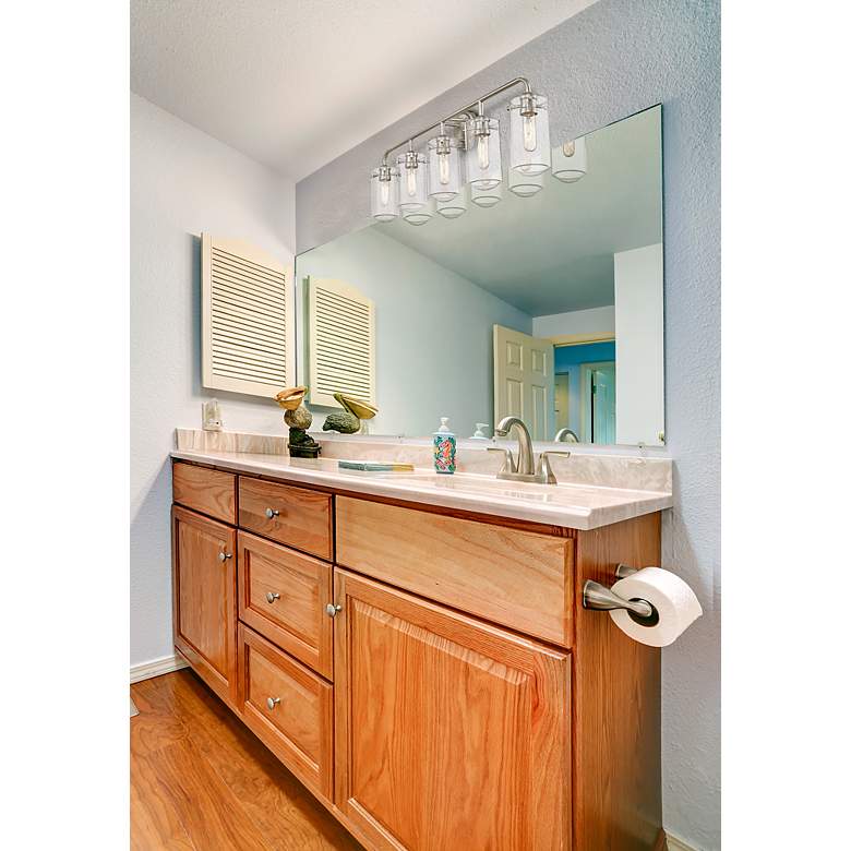 Image 7 Delaney 38" Wide High Brushed Nickel 5-Light Bath Light more views