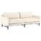Delaney 93" Wide Modern White Altro Snow Sofa