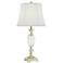 Delaney Crystal and Brass Table Lamp with Tabletop Dimmer