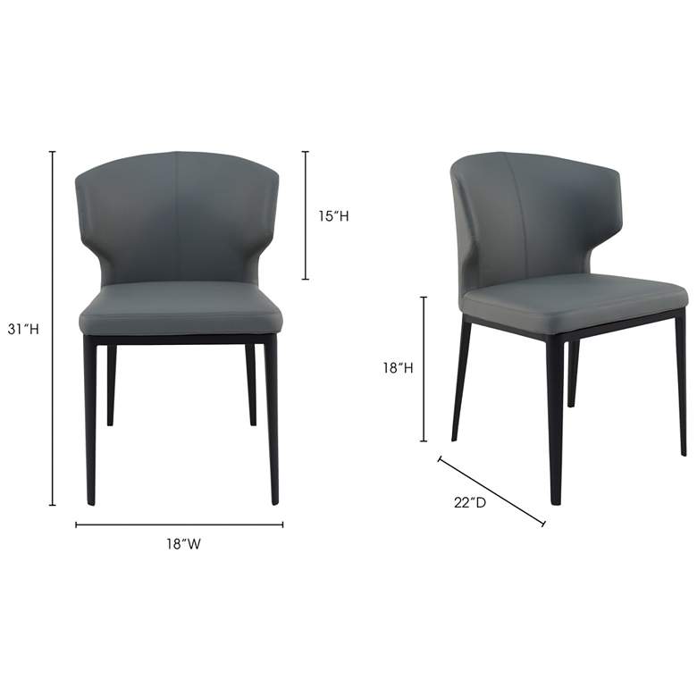 Image 7 Delaney Dining Chair Grey - Set Of Two more views