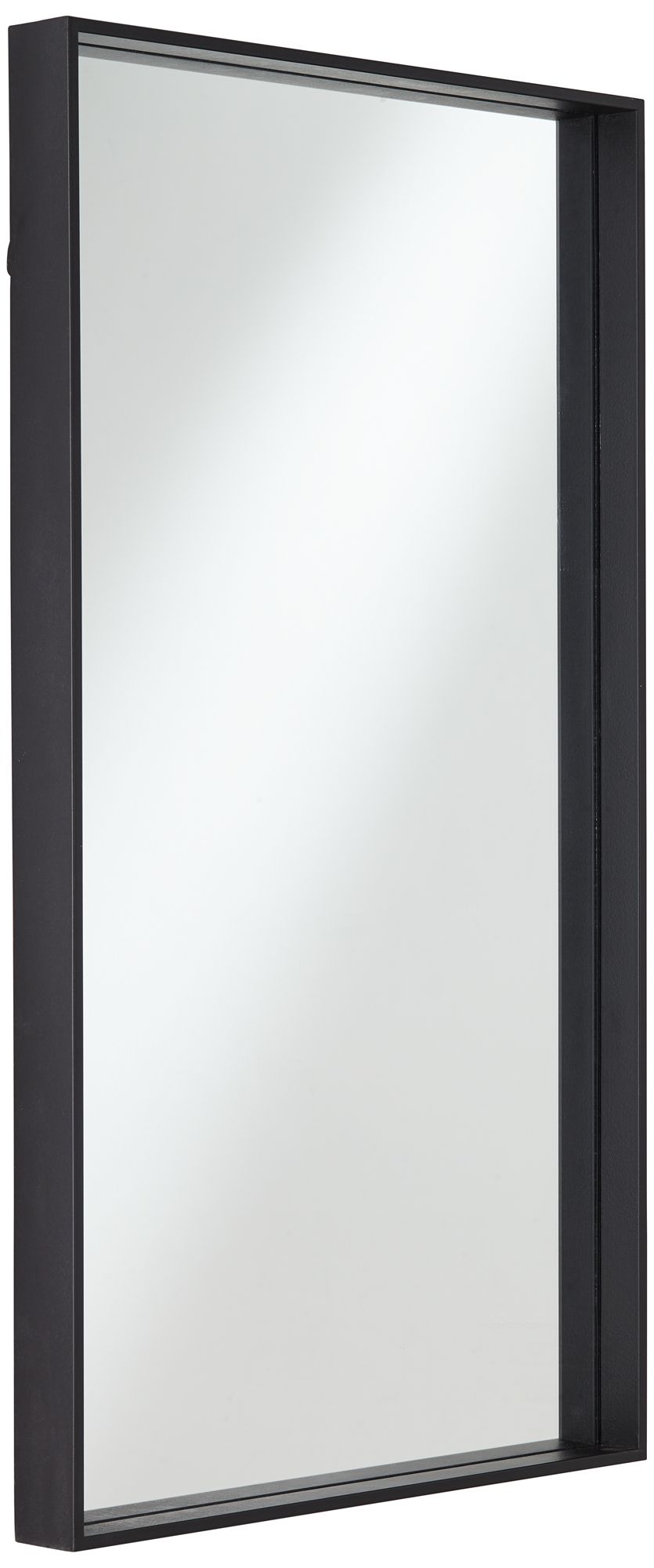 Image 5 Delaney Matte Black 24" x 42" Rectangular Wall Mirrors Set of 2 more views