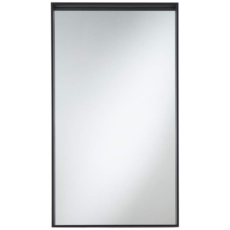 Image 2 Delaney Matte Black 24"x42" Rectangular Wall Mirror