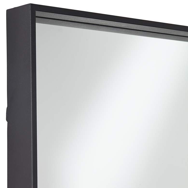 Image 3 Delaney Matte Black 24 inchx42 inch Rectangular Wall Mirror more views