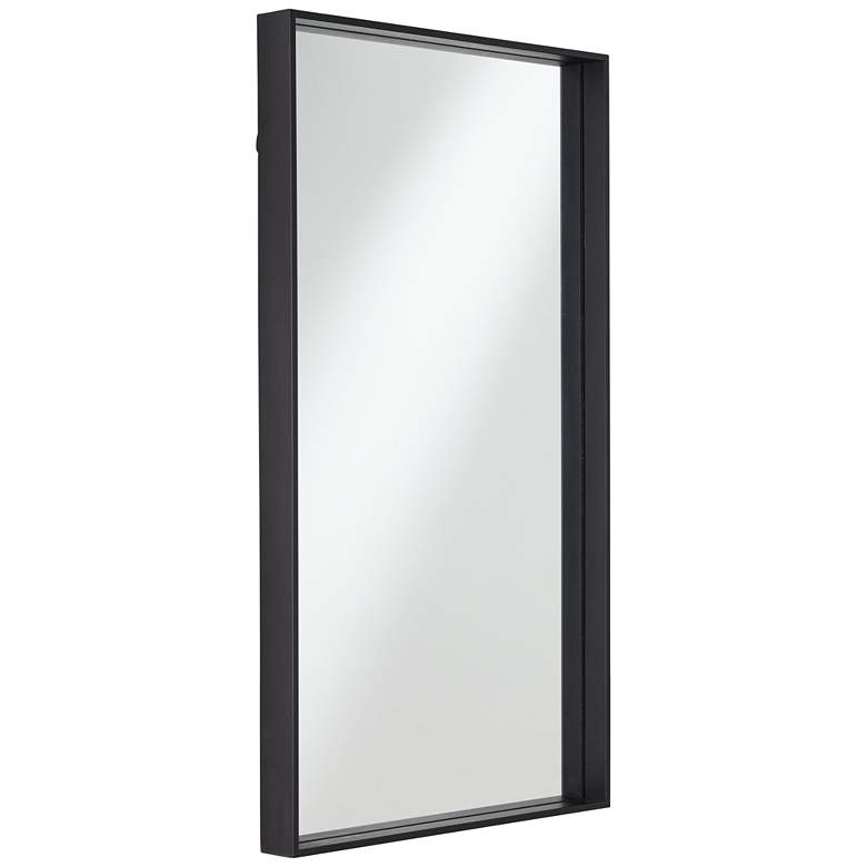 Image 6 Delaney Matte Black 24"x42" Rectangular Wall Mirror more views
