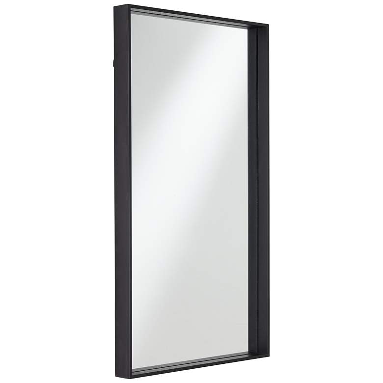 Image 6 Delaney Matte Black 24 inchx42 inch Rectangular Wall Mirror more views