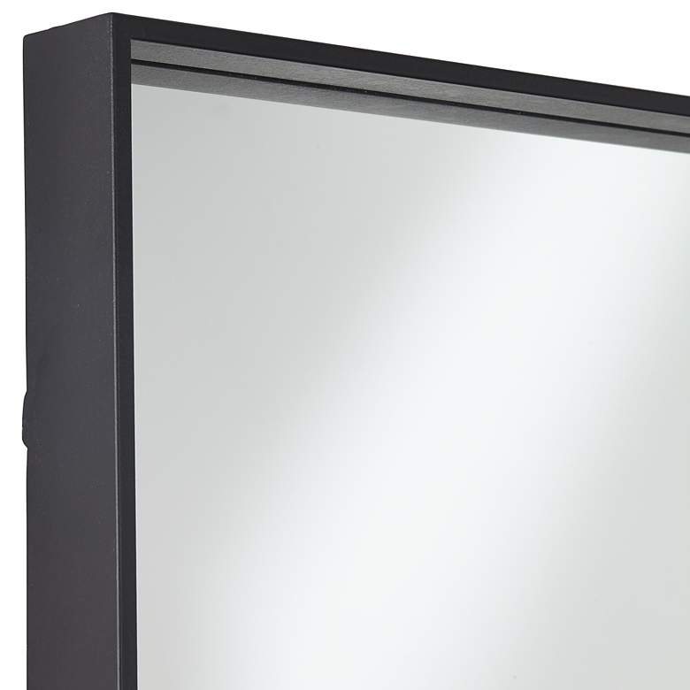 Image 2 Delaney Matte Black 24" x 42" Rectangular Wall Mirrors Set of 2 more views