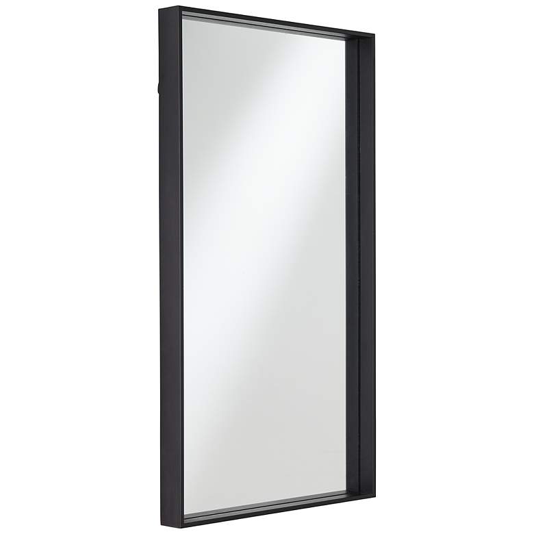 Image 5 Delaney Matte Black 24" x 42" Rectangular Wall Mirrors Set of 2 more views