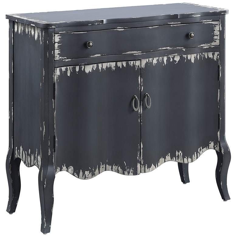Image 1 Delanira 36 inch Wide Antique Gray 1-Drawer Console Table