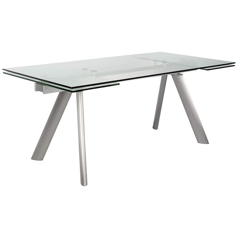 Image 1 Delano 102 1/4" Wide Silver Extension Dining Table