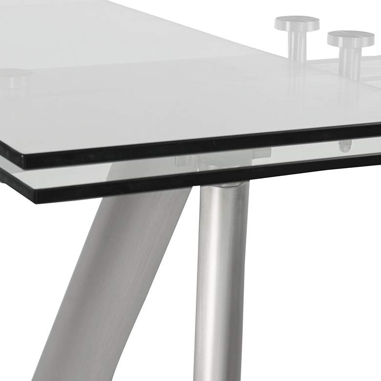 Image 2 Delano 102 1/4" Wide Silver Extension Dining Table more views