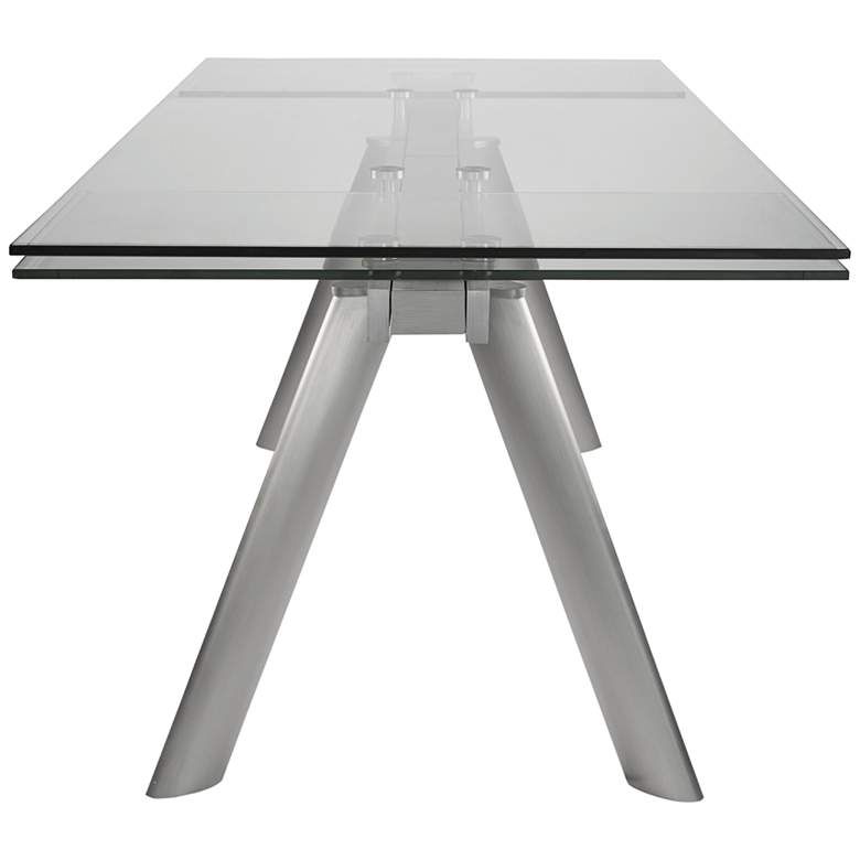 Image 4 Delano 102 1/4" Wide Silver Extension Dining Table more views
