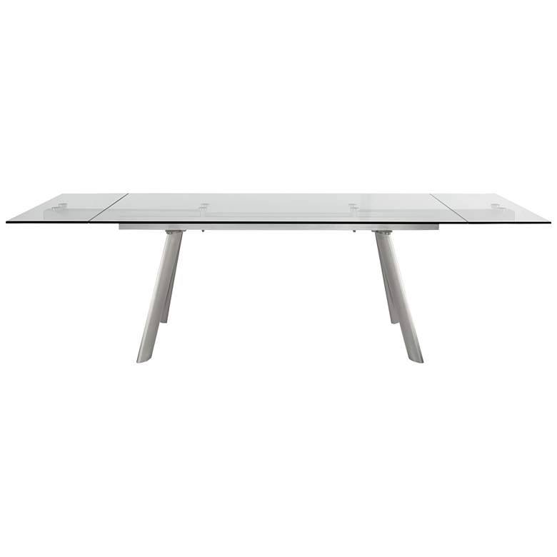 Image 5 Delano 102 1/4" Wide Silver Extension Dining Table more views
