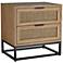 Delano 21 3/4" Wide Natural Wood 2-Drawer Cabinet
