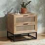 1_Delano 21 3/4" Wide Natural Wood 2-Drawer Cabinet