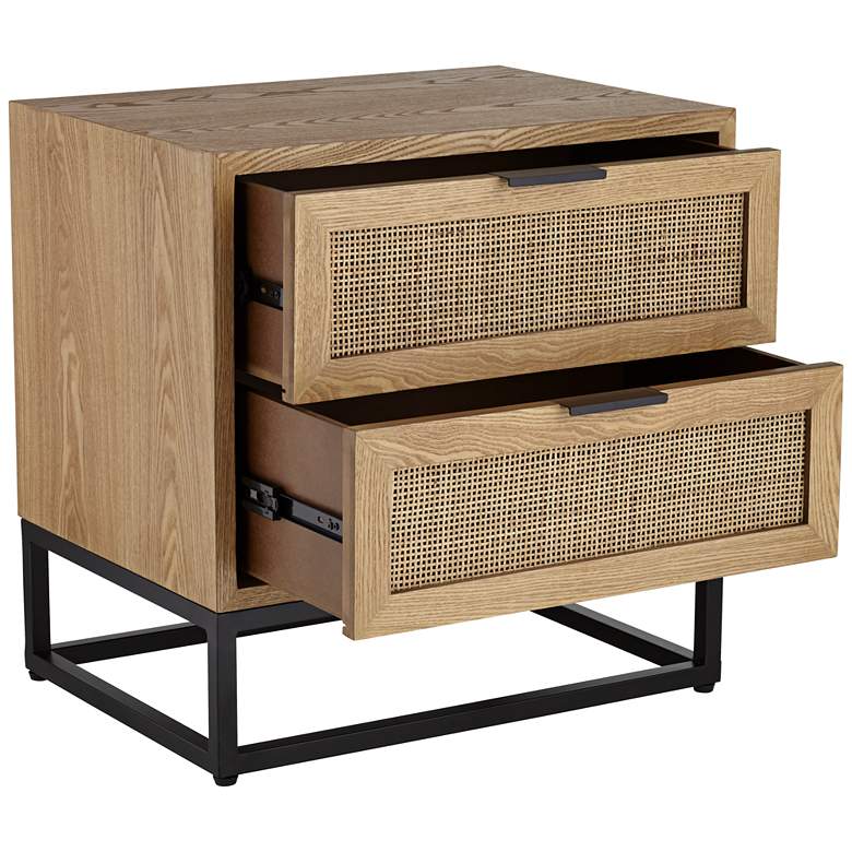 Image 6 Delano 21 3/4" Wide Natural Wood 2-Drawer Cabinet more views