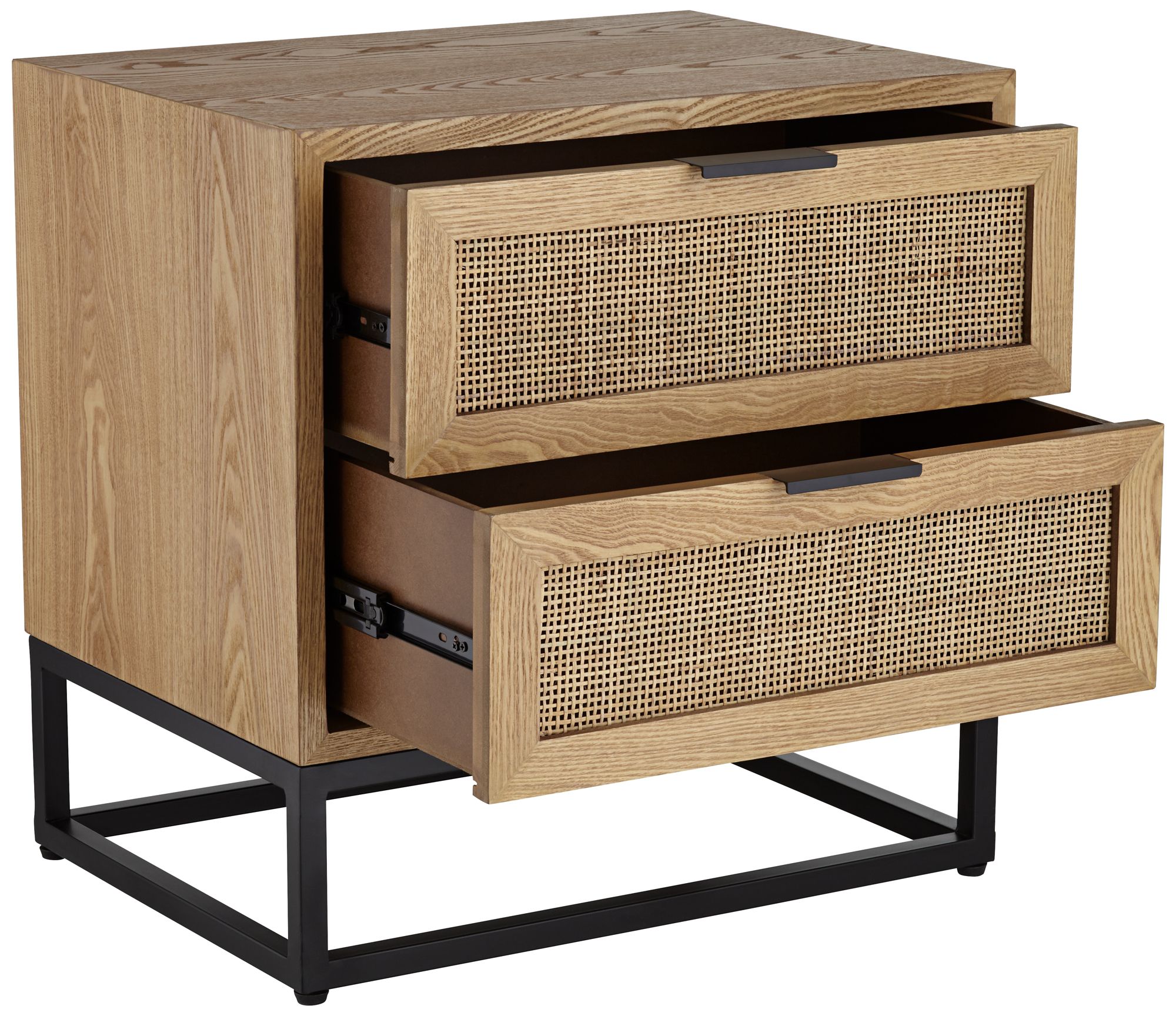Image 5 Delano 21 3/4" Wide Natural Wood 2-Drawer Cabinets Set of 2 more views