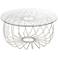 Delano Satin-Plated Round Coffee Table