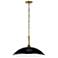 Delarosa 20 1/4"W Black and Champagne Bronze Pendant Light