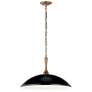 4_Delarosa 20 1/4"W Black and Champagne Bronze Pendant Light more views
