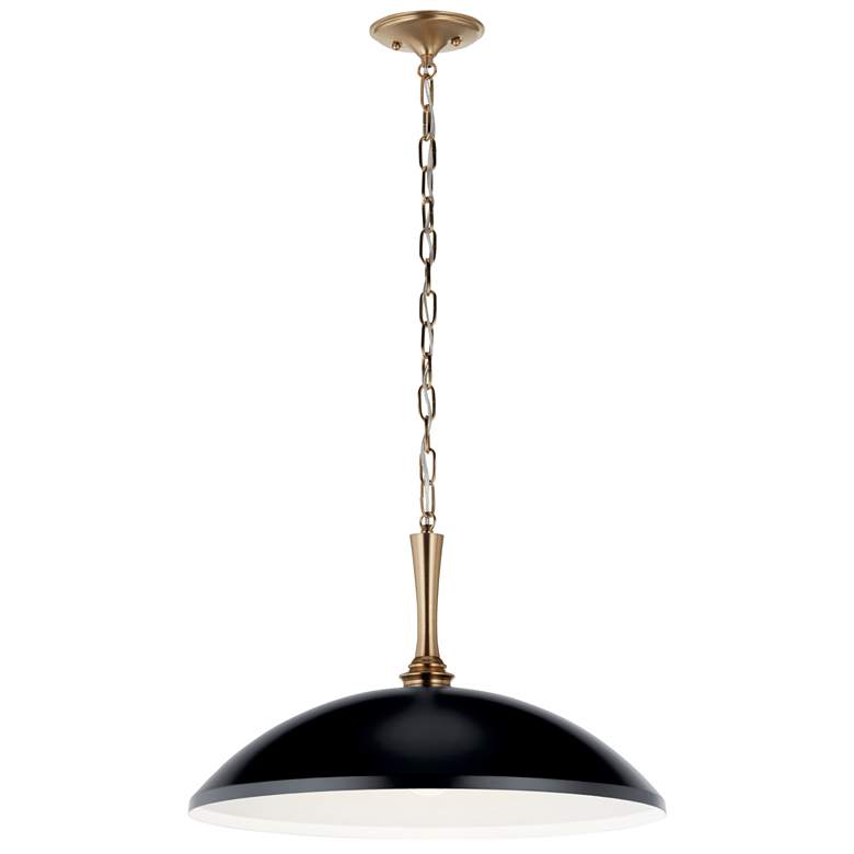 Image 4 Delarosa 20 Inch 1 Light Pendant in Black and Champagne Bronze more views