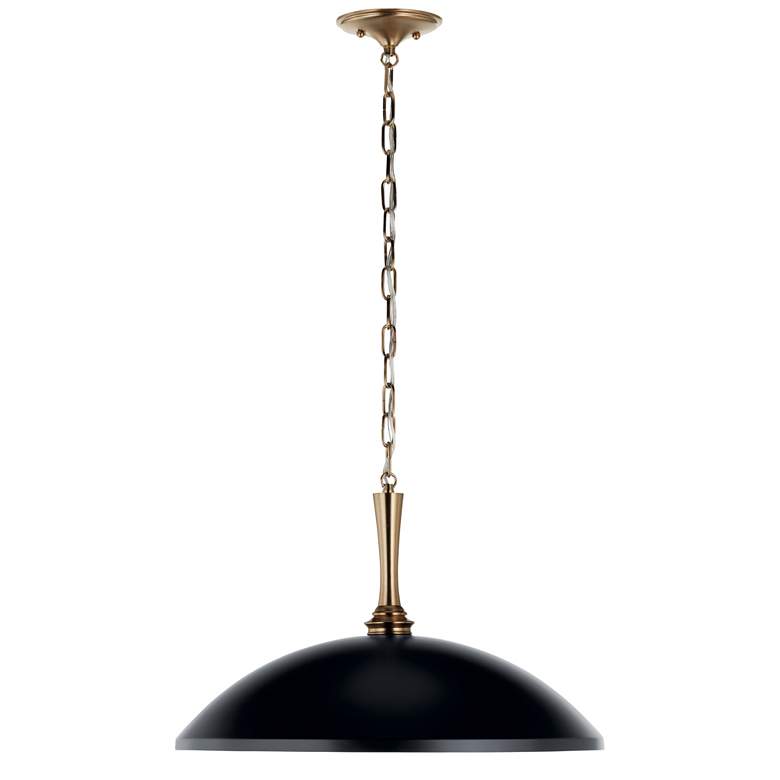 Image 5 Delarosa 20 Inch 1 Light Pendant in Black and Champagne Bronze more views