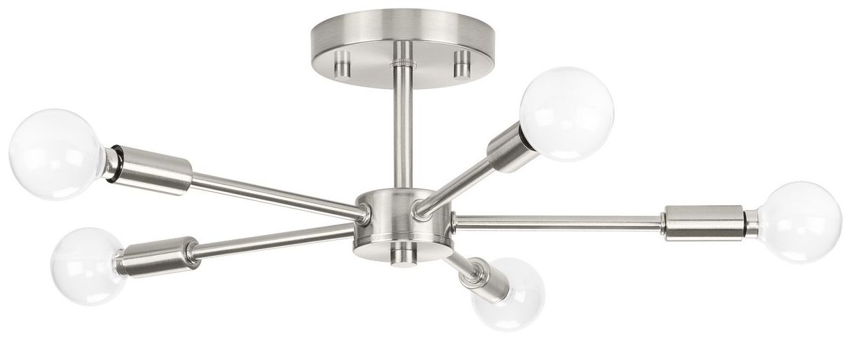 Image 3 Delayne Collection Five-Light Semi-Flush Mount Light more views
