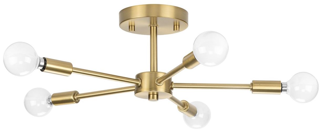 Image 5 Delayne Collection Five-Light Semi-Flush Mount Light more views