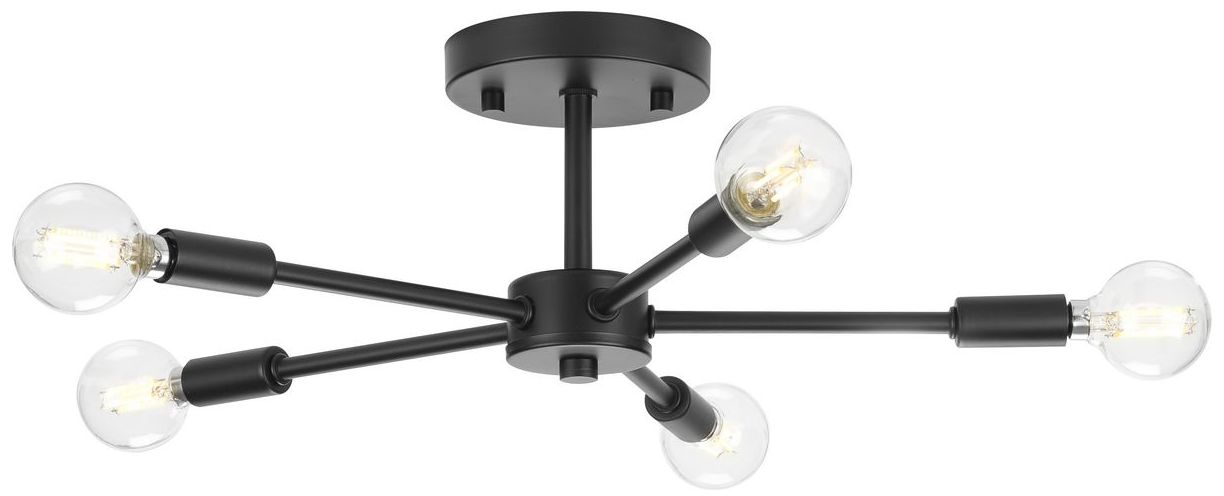 Delayne Collection Five-Light Semi-Flush Mount Light