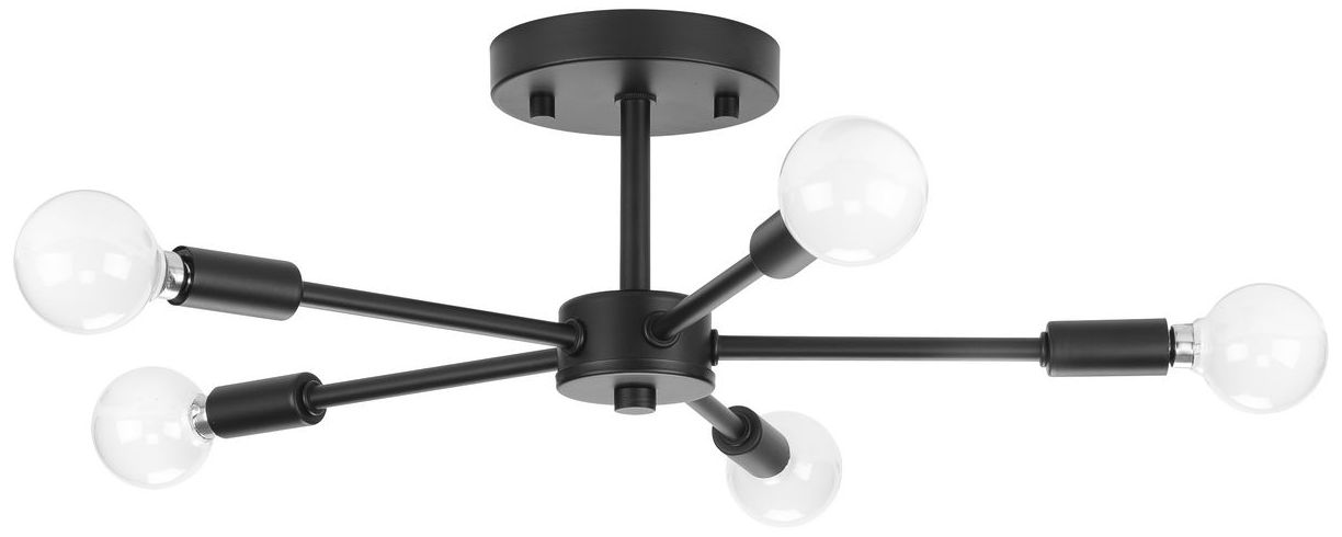 Image 5 Delayne Collection Five-Light Semi-Flush Mount Light more views